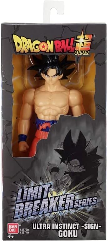 BANDAI - Dragon Ball Super - Riesenlimitbrecherfigur - Ultra Instinct Goku Zeichen - Offizielle Dragon Ball Lizenz - Große gelenkige Goku Figur 30 cm - Spielzeug für Kinder ab 4 Jahren - 36749