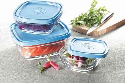 Duralex - Glass preservation container, Transparent, Blue, 23 cm