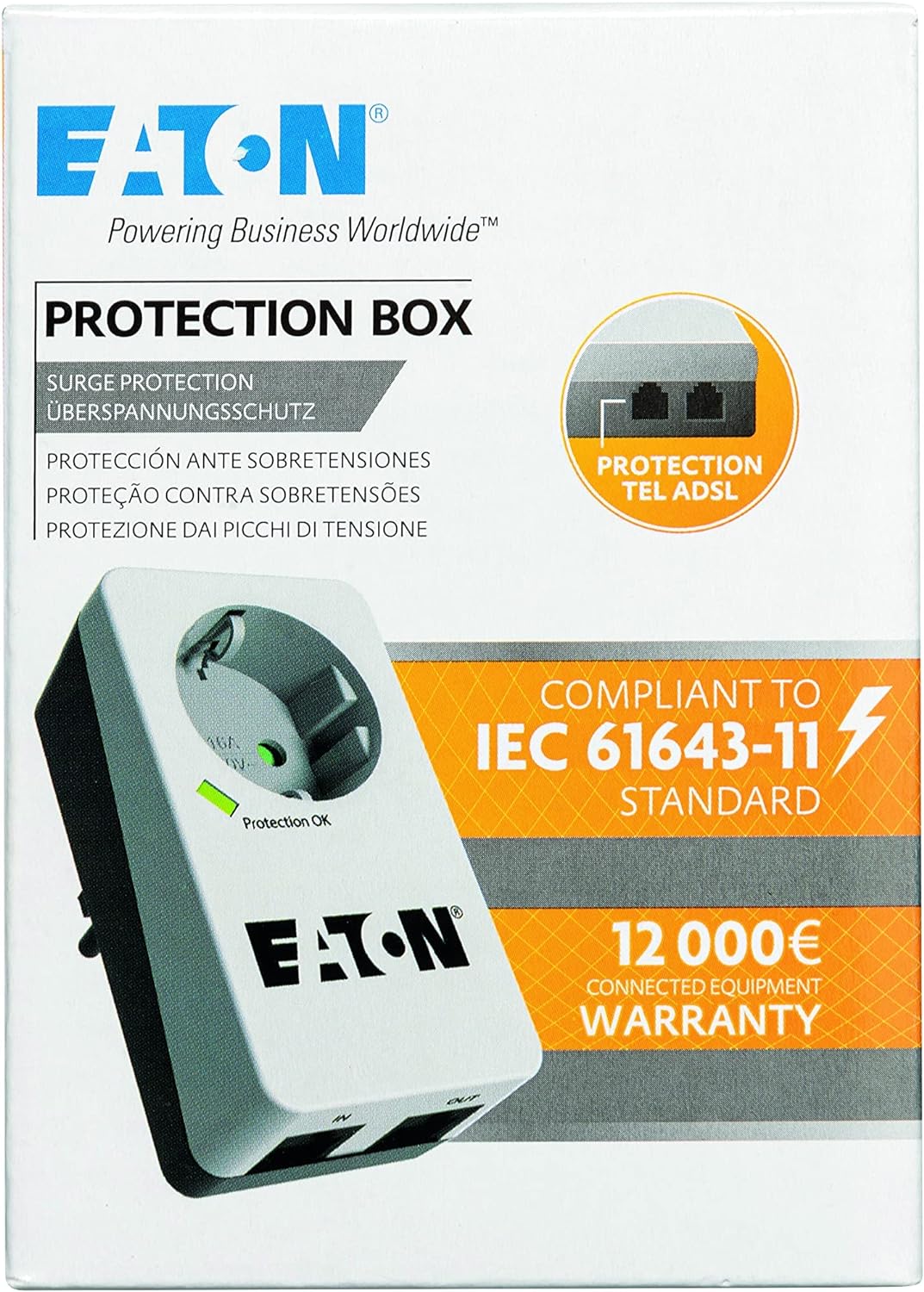 PRISE PARAFOUDRE EATON Protection Box 1 DIN