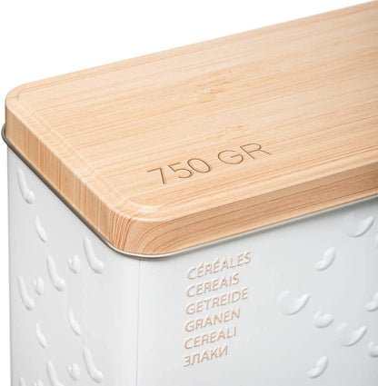 Multi-Use Box Nature Scandi Metal White 750 G