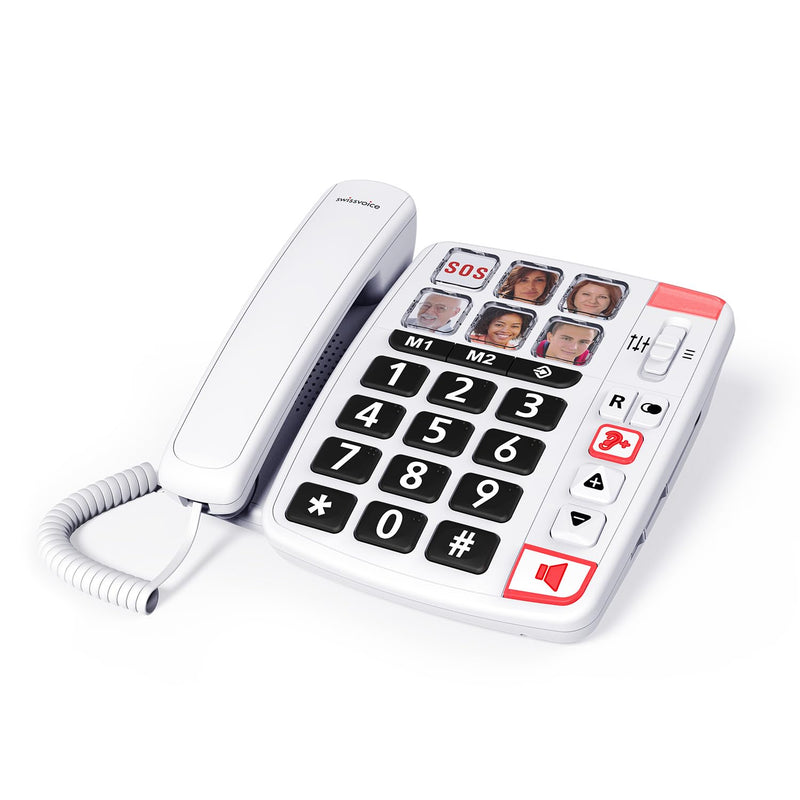Landline For The Elderly Swiss Voice Xtra 1110 White