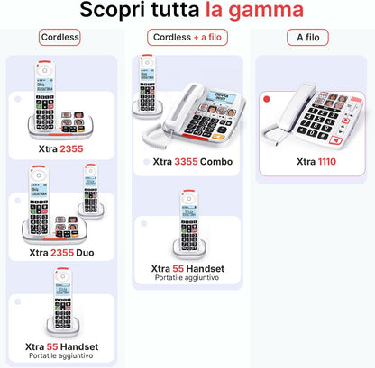 Landline For The Elderly Swiss Voice Xtra 1110 White