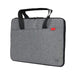 Funda para Portátil & Tablet 12,5-14", Bolso Resistente al Agua, Interior Suave, 2 Bolsillos Laterales, Gris/Negro