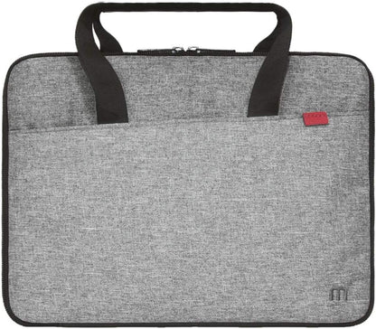 Funda para Portátil & Tablet 12,5-14", Bolso Resistente al Agua, Interior Suave, 2 Bolsillos Laterales, Gris/Negro