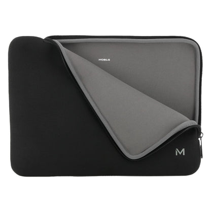 Mobilis Funda Neopreno para Ordenador Portátil 12.5-14'', Laptop Sleeve 14", Compatible MacBook Air/Pro 13.3", Negro/Gris