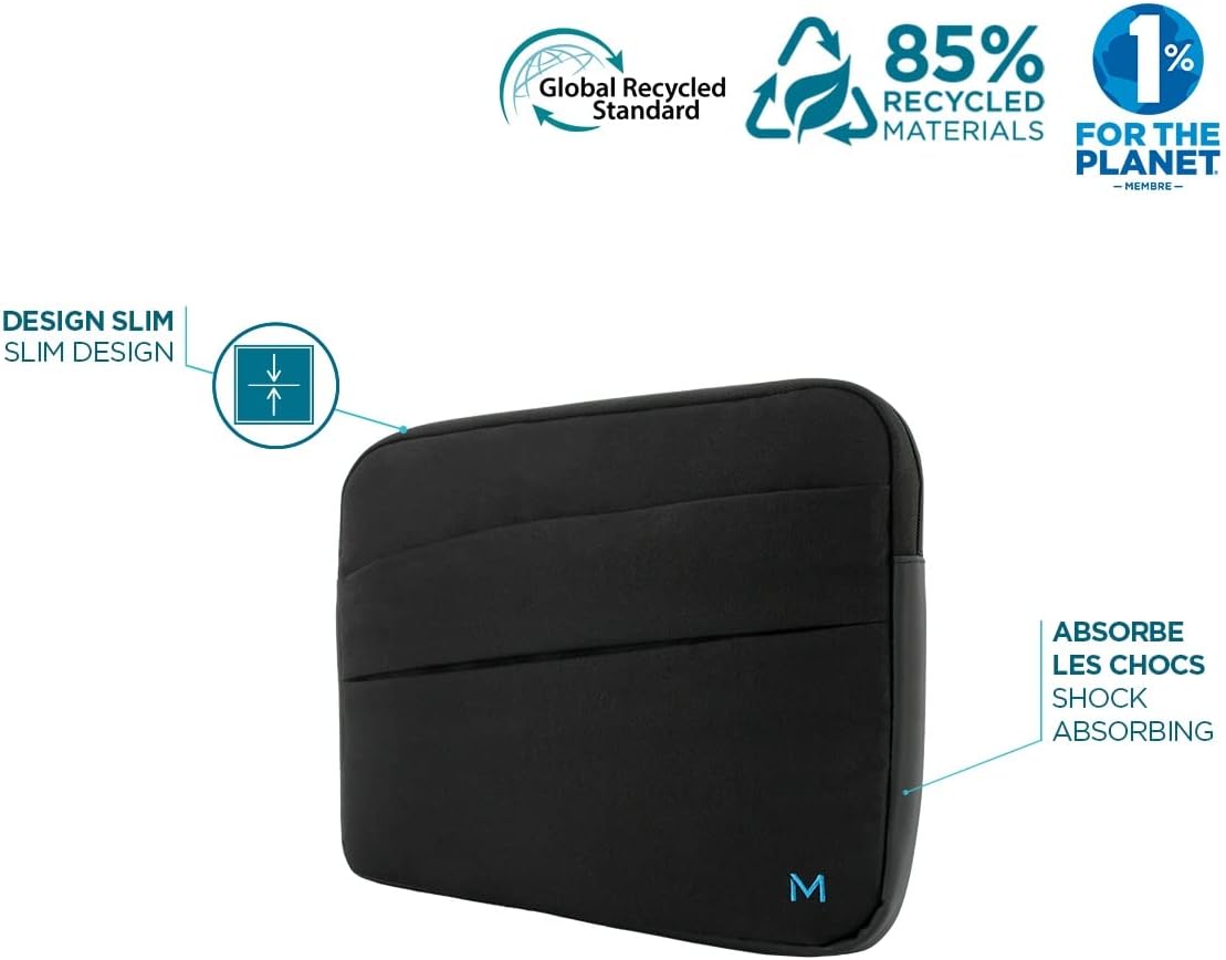Mobilis - Mobility Re.Life Sleeve with Front Pocket 12.5-14 Inches - Black, black, standard size, Sleeve