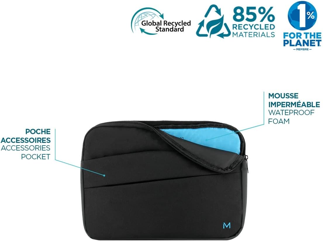 Mobilis - Mobility Re.Life Sleeve with Front Pocket 12.5-14 Inches - Black, black, standard size, Sleeve