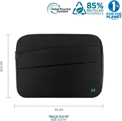 Mobilis - Mobility Re.Life Sleeve with Front Pocket 12.5-14 Inches - Black, black, standard size, Sleeve