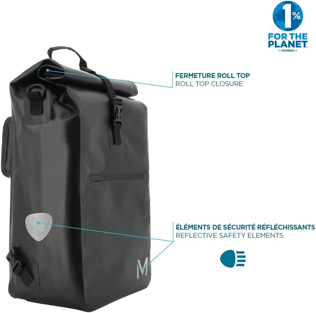 MOBILIS - BRIEFCASES MOBILITY BIKE - BIKE BACKPACK/PANNIER 25L 14-15.6IN - BLACK