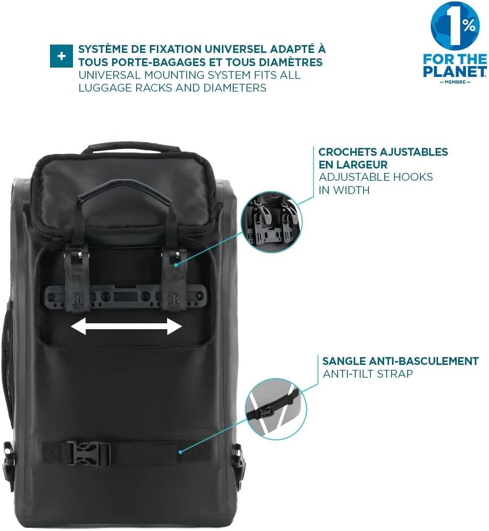 MOBILIS - BRIEFCASES MOBILITY BIKE - BIKE BACKPACK/PANNIER 25L 14-15.6IN - BLACK