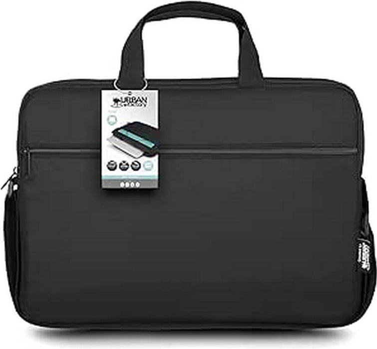 Urban Factory Nylee Laptop Bag, up to 14.1 Inch Multifunctional Business Computer Laptop Case, Unisex Spacious Laptop Slipcase Shoulder Bag for Women and Men, Universal Briefcase Bag, Black