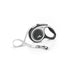 Flexi New Comfort Tape Grey & Black Extra Small 3m Retractable Dog Leash/Lead for dogs up to 12kgs/26lbs Extra Small (3m)
