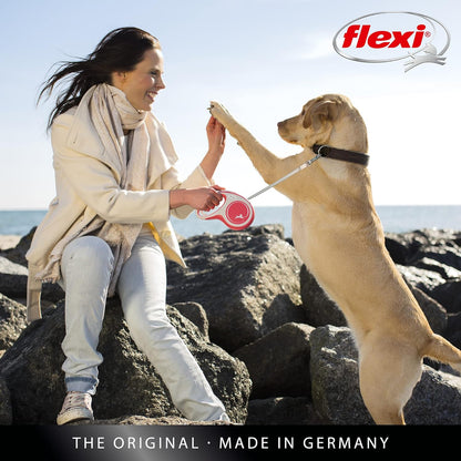 Flexi New Comfort Tape Grey & Black Extra Small 3m Retractable Dog Leash/Lead for dogs up to 12kgs/26lbs Extra Small (3m)