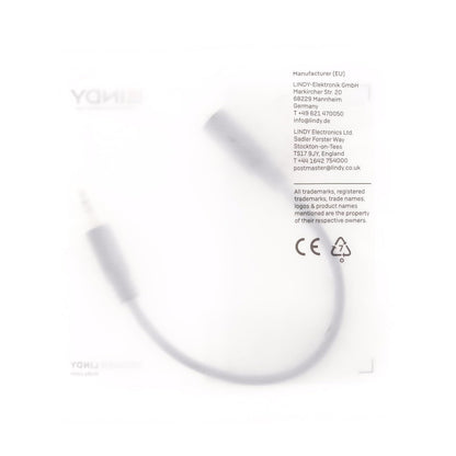 3.5 Mm Male Or Female Jack Adaptor Lindy 35699