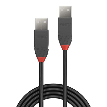 LINDY 36691 USB 2.0 Type A to A Cable, Anthra Line - Black
