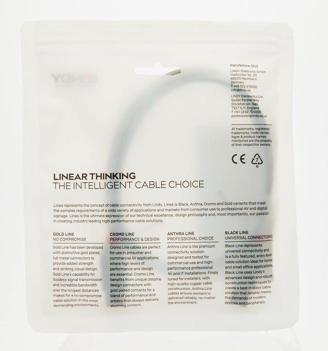 LINDY 36712 USB 2.0 Type A Extension Cable, Anthra Line - Grey