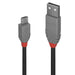 LINDY 36734 3 m Anthra Line USB 2.0 Type A to Micro-B Cable - Black