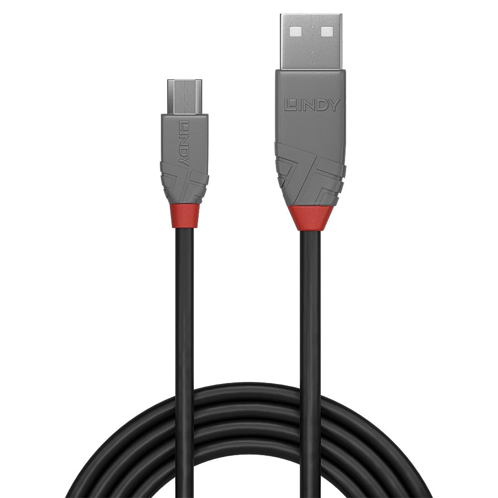 LINDY 36734 3 m Anthra Line USB 2.0 Type A to Micro-B Cable - Black