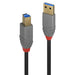 Lindy 36740 0.5m USB 3.2 Type A to B Cable, 5Gbps, Anthra Line, Black
