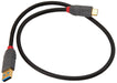 LINDY 36910 USB 3.2 Type C to A Cable, 5A, Anthra Line, Black, 0.5m