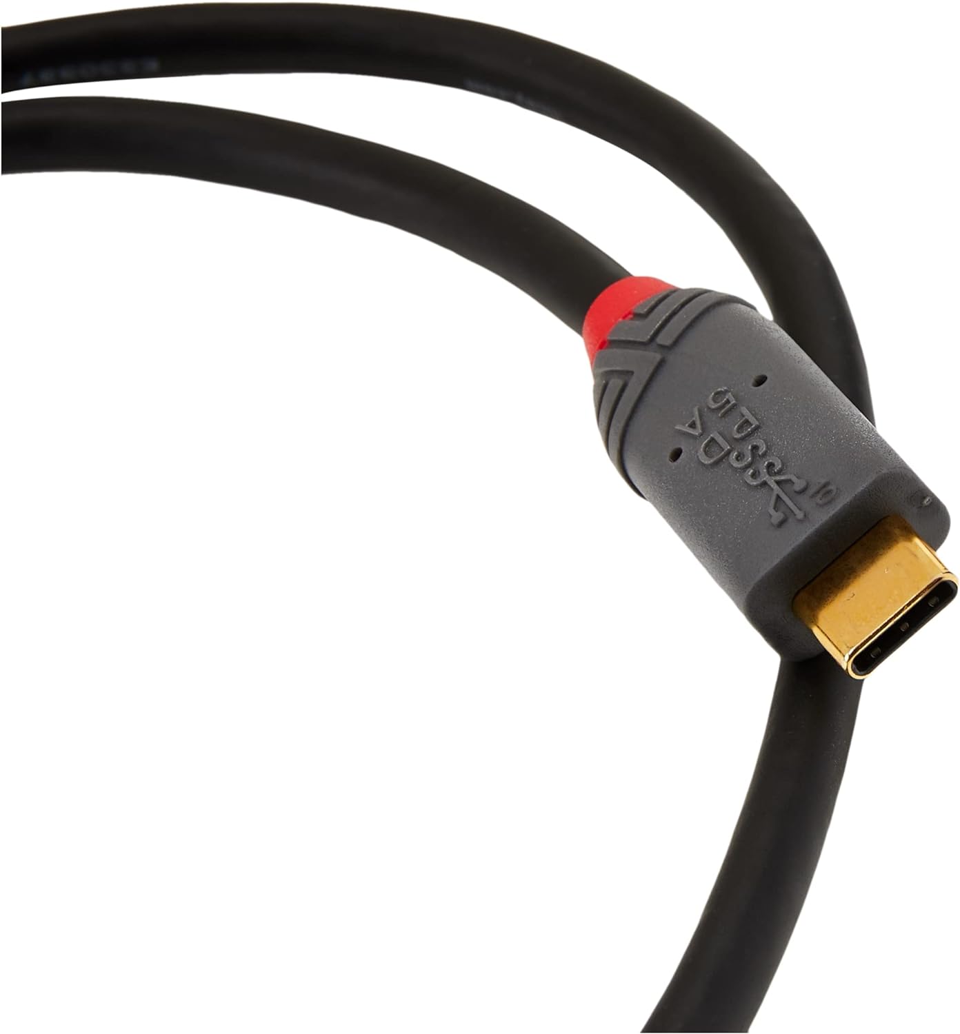 LINDY 36910 USB 3.2 Type C to A Cable, 5A, Anthra Line, Black, 0.5m