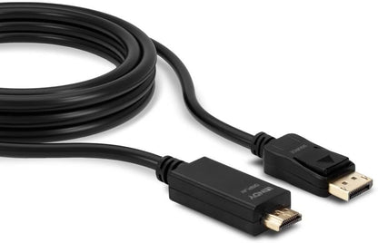 LINDY DisplayPort/HDMI Anschlusskabel 5.00m 36924 Schwarz [1x DisplayPort Stecker - 1x HDMI-Stecke