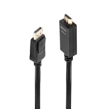 LINDY DisplayPort/HDMI Anschlusskabel 5.00m 36924 Schwarz [1x DisplayPort Stecker - 1x HDMI-Stecke