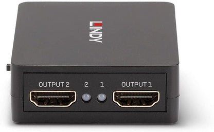 LINDY HDMI Splitter 18G 2 Ports, Compact