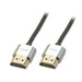 Lindy 41670 0.5m CROMO Slim High Speed HDMI 2.0 Cable with Ethernet, Black, Slimline Design, 4k@60Hz HDMI 2.0 18G 3D 1080p HDCP 2.2 HDR ARC CEC ATC Tested