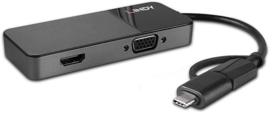 LINDY USB 3.0 Type A and C to HDMI & VGA