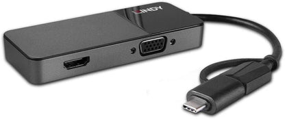 LINDY USB 3.0 Type A and C to HDMI & VGA