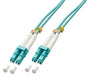 LINDY 3.0m OM3 LC Duplex cable de fibra optica 3 m Turquesa - Cable de fibra óptica (3 m, OM3, LC, LC, Male connector/Male connector, Turquesa