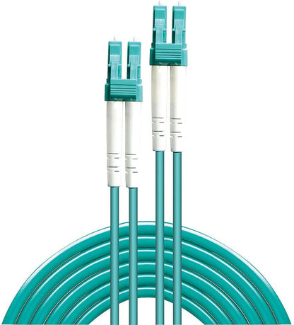 LINDY 46374 10m LC-LC OM3 50/125 Fibre Optic Patch Cable, Blue