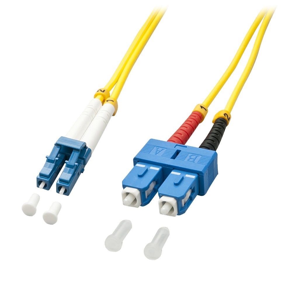 Lindy 3.0m OS2 LC Duplex cable de fibra optica 3 m Amarillo - Cable de fibra óptica (3 m, OS2, LC, LC, Male connector / Male connector, Amarillo