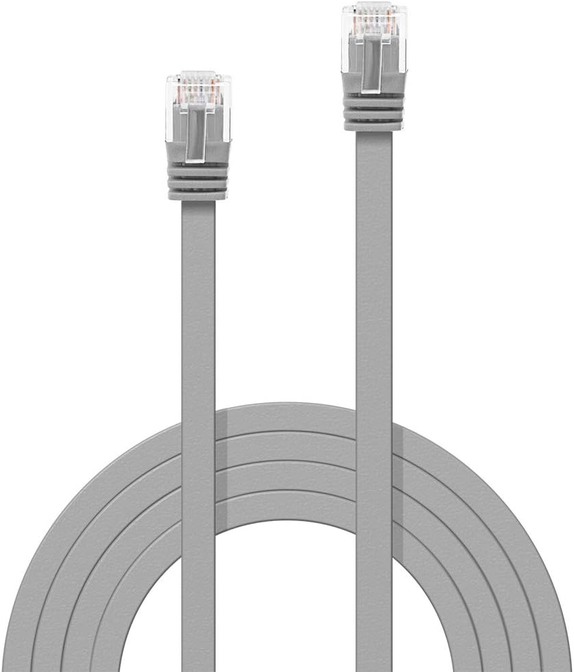 LINDY 47490 - Cat.6 Flachband-Patchkabel ungeschirmt - Grau - 0,3 m