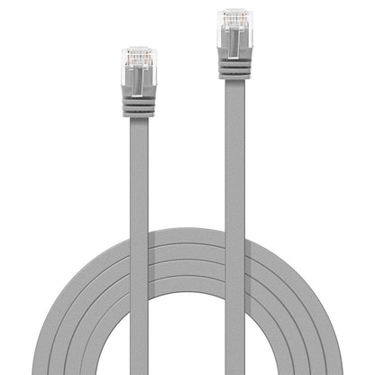 LINDY Patchkabel Cat6 Flachband ungeschirmt Grau 1.00m, 3 Stück