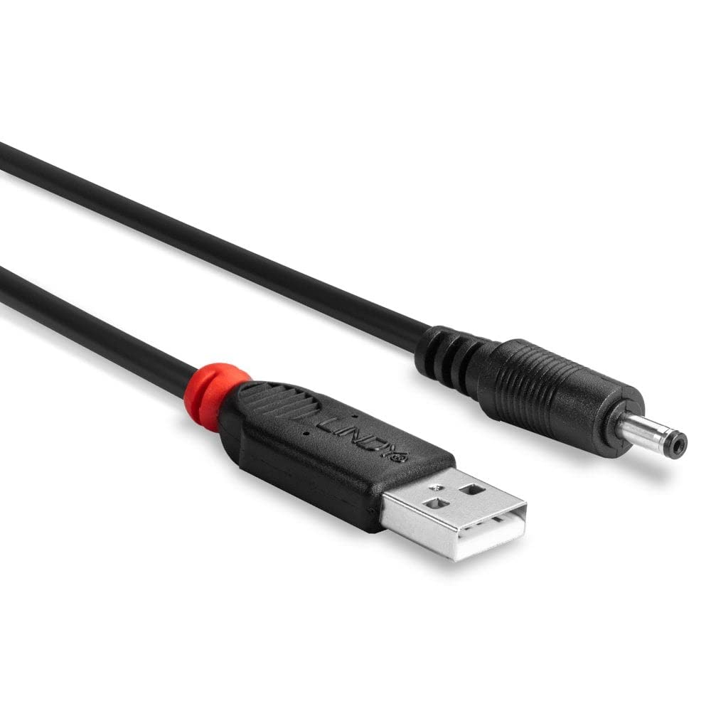 LINDY 1.5m USB to 1.35mm Inner / 3.5mm Outer DC Cable, 70266