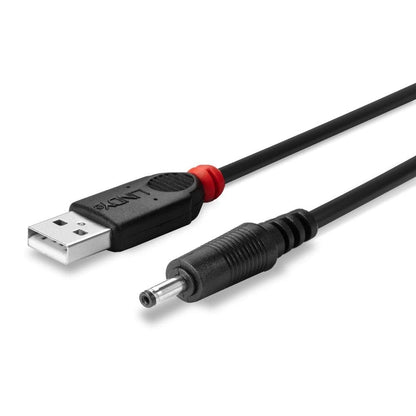 LINDY 1.5m USB to 1.35mm Inner / 3.5mm Outer DC Cable, 70266