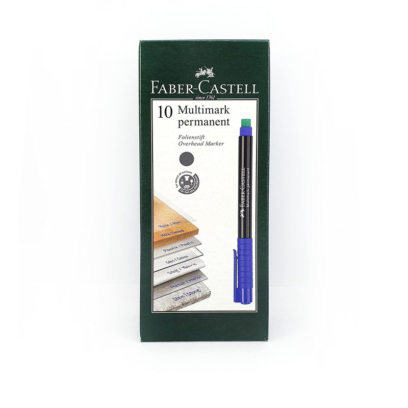 Faber-Castell 152551 blau 1 (S) Permanent Marker – Permanent Marker (blau, schwarz, blau, Kunststoff, 1 mm, 1 PC (S