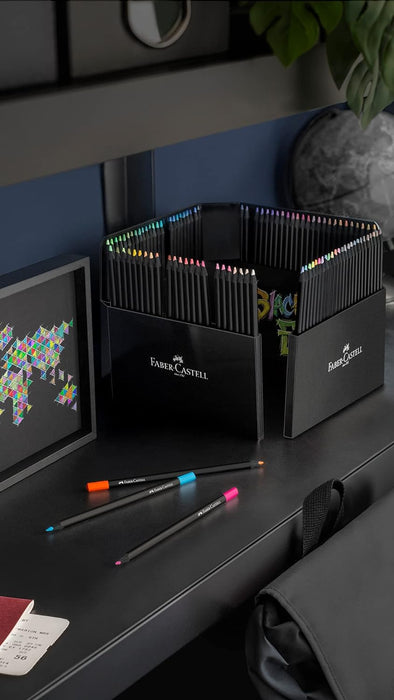 Faber-Castell Black Edition Colour Pencils, Cardboard Wallet of 100