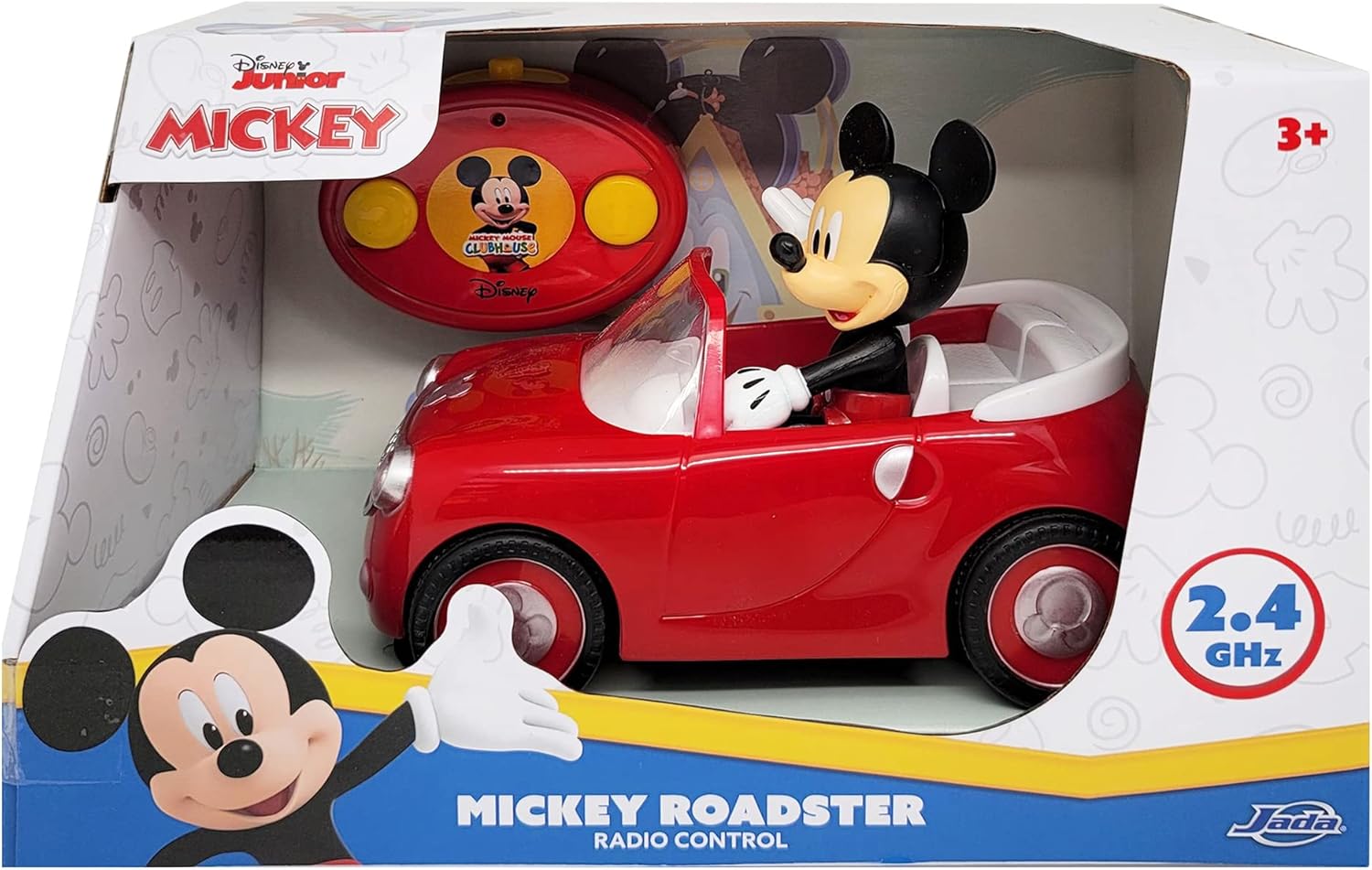 Jada Toys - Disney Mickey Mouse Roadster - Bestuurbare auto - 19 cm - 2.4Ghz - Vanaf 3 jaar