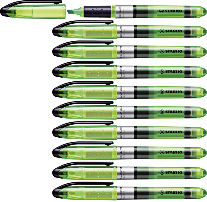 Highlighter - STABILO NAVIGATOR - Pack of 10 - green