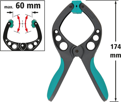 wolfcraft FZ 60 Spring Clamp I 3631000 I Versatile aid for Hobbies and Repair tasks (Pack of 4