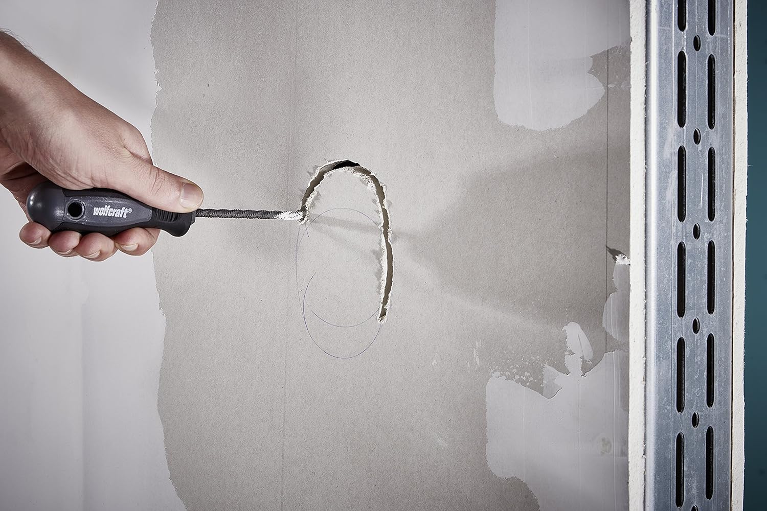 wolfcraft Keyhole Saw I 4031000 I For small recesses and free forms in plasterboard