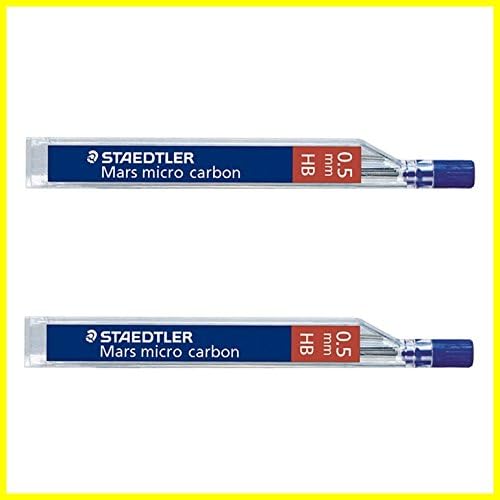 STAEDTLER Mars micro carbon 250 0.5mm - 2B - HB - HB - 2H - Pencil lead refills - 4 Tubes / Packs (48 Leads