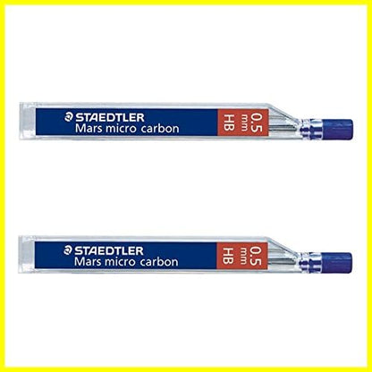 STAEDTLER Mars micro carbon 250 0.5mm - 2B - HB - HB - 2H - Pencil lead refills - 4 Tubes / Packs (48 Leads