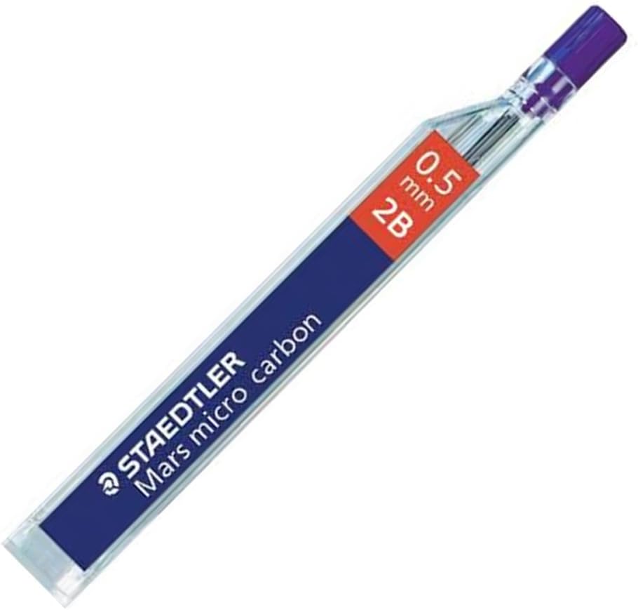 STAEDTLER Mars micro carbon 250 0.5mm - 2B - HB - HB - 2H - Pencil lead refills - 4 Tubes / Packs (48 Leads