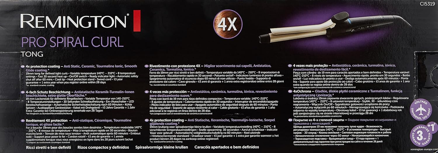Curling Tongs Remington Ci 5319 Black