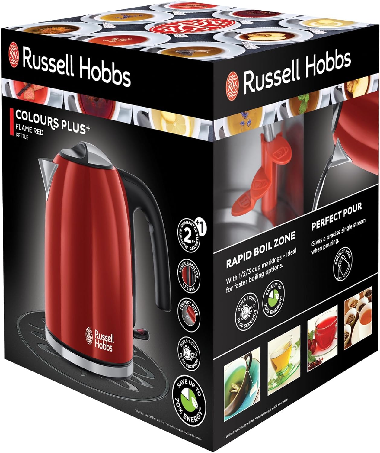 Kettle Russell Hobbs 20412-70 2400W Red Stainless Steel 2400 W 1,7 L (1,7 L)