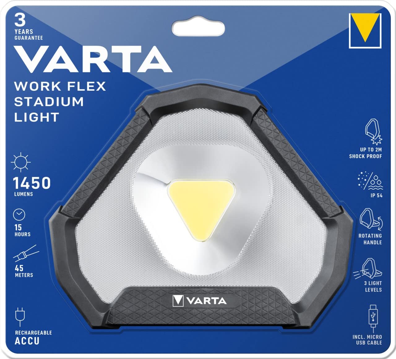 Torch Varta Work Flex Stadium Ip54 1450 Lm